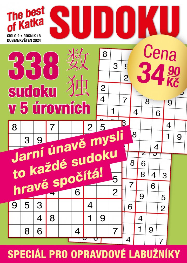 titulní strana časopisu Best of Sudoku a jeho předplatné