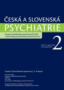 obálka časopisu Česká a slovenská psychiatrie