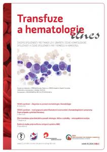 obálka časopisu Transfuze a hematologie dnes 
