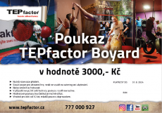 Dárek za předplatné - Poukaz TEPfactor Boyrad v hodnotě 3 000 Kč
Poukaz TEPfactor Boyrad v hodnotě 3 000 Kč. Platnost do 31.12.2024. Platí pro nové předplatitele. Dárek v hodnotě 3000 Kč zdarma.

Akce je omezena do vyprodání zásob. Platí do 30. 11. 24.