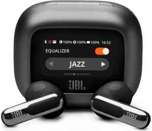   Bezdrátová sluchátka JBL Live Flex 3 - černá  Dopřejte svým uším špičkový zvuk, který není díky účinnému aktivnímu potlačení okolních ruchů, nastavitelnému individuálně pro konkrétní zvukovod, nijak rušen vnějšími vlivy. Výsledkem je tak nejen dokonalý poslech, ale i perfektní srozumitelnost hovorů. Všechny reprodukční funkce i příjem hovorů a zpráv lze přitom plně ovládat přímo z dotykové obrazovky v pouzdře sluchátek, tedy bez nutnosti přístupu ke zdroji signálu. Nemenší výhodou je rovněž vícebodové spojení pro snadný, bezproblémový přechod například z poslechu z notebooku či tabletu na hovor z mobilu a zpět. A samozřejmostí je i odolnost sluchátek vůči prachu a vodě, stejně jako dlouhý až desetihodinový provoz na jedno nabití, přičemž jejich pouzdro ukrývá zálohu ještě na dalších čtyřicet hodin reprodukce.