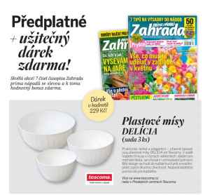 Dárek pro nové předplatitele -  Plastové mísy DELÍCIA (sada 3 ks) v hodnotě 229 Kč.  