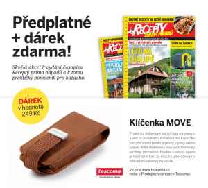 Dárek pro nové roční předplatitele -  Klíčenka MOVE v hodnotě 249 Kč.
 Akce platí do vyčerpání zásob. 
   Bonus je odesílán na plátce. 