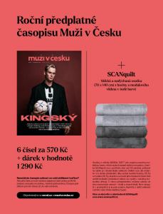 K ročnímu předplatnému za 570 Kč získáte osušku SCANquilt v hodnotě 1290 Kč. Nabídka platí do vyčerpání zásob!