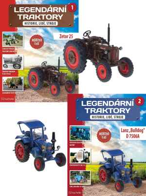 V balíčku obdržíte čísla  1. Zetor 25  a  2. Lanz D 7506A . 
V následující zásilce obdržíte čísla 3. a 4. v ceně 638 Kč. 
Předplatné je včetně všech dárků pro předplatitele.