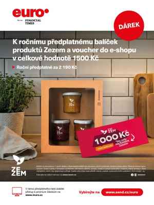 K ročnímu předplatnému za 2190 Kč získáte balíček marmelád Zezem + voucher v hodnotě 1000 Kč. Nabídka platí do vyčerpání zásob! 