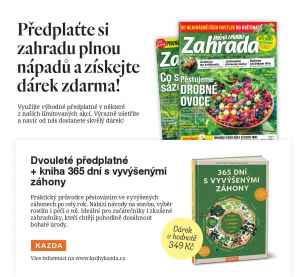 dárek k předplatnému časopisu Zahrada prima nápadů