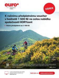 K ročnímu předplatnému za 2190 Kč voucher v hodnotě 1 500 Kč na celou nabídku společnosti HORYzont. Platí do vyčerpání zásob.
