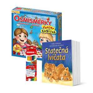 D1018C - osm+lvíčata+pastelky - dárek k předplatnému časopisu DRÁČEK