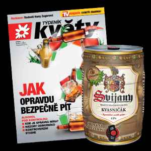 Soudek piva 5l - Svijany Kvasničák 13% - dárek k předplatnému časopisu Týdeník Květy