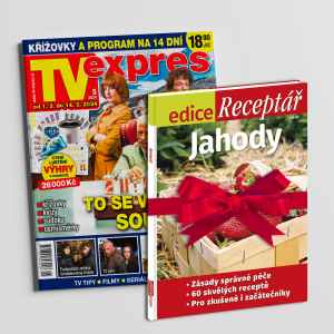 Edice Receptář 2024/01 - Jahody (vyšlo 4/2024, cena 99 Kč) - dárek k předplatnému časopisu TV Expres