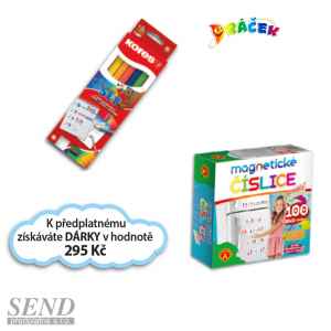 D0219C - Mag.čísl. + pastelky - dárek k předplatnému časopisu DRÁČEK