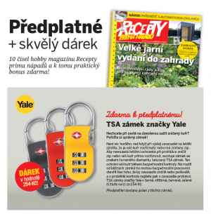 TSA zámek YALE - dárek k předplatnému časopisu Recepty prima nápadů